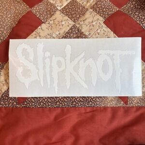 Rare Slipknot Deadstock Vinyl Decal Sticker 2001 White Band Logo Nu Metal Y2K